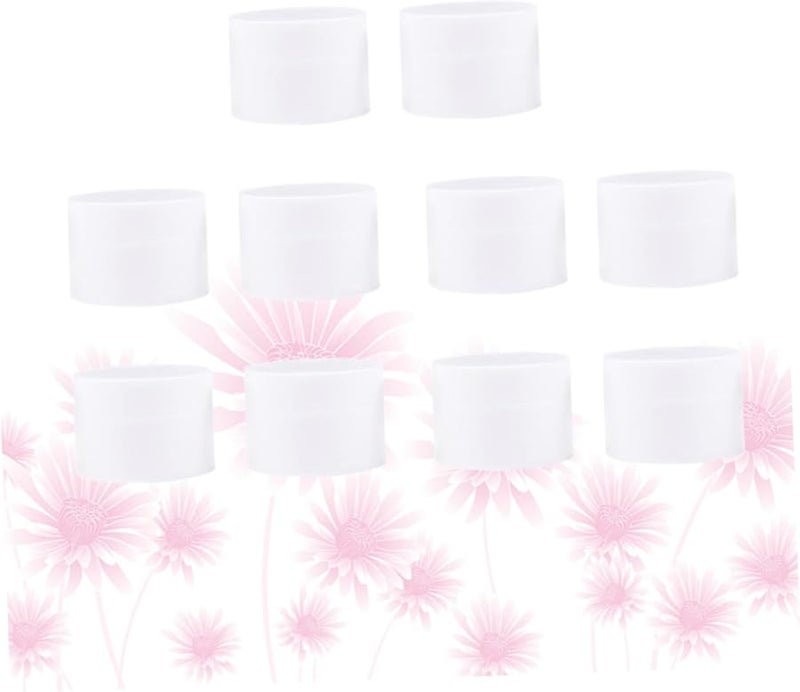 10 Pack White 6x6cm Refillable Lotion Bottles For Travel Makeup Storage - Image 4